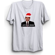 The Fame Michael Scott, I Am Dead Inside, Christmas, The Office Noel  Pamuk Tişört