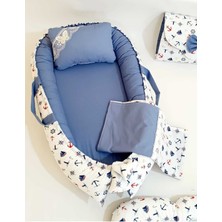 Yarence Babynest 9 Parça Set,puset Örtüsü,puset Minderi,pike,emzirme Yastığı,emzirme Önlüğü,çantalı Alt Açma