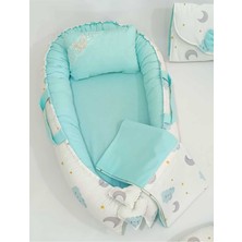 Babynest 9 Parça Set,puset Örtüsü,puset Minderi,pike,emzirme Yastığı,emzirme Önlüğü,çantalı Alt Açma