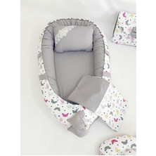 Babynest 9 Parça Set,puset Örtüsü,puset Minderi,pike,emzirme Yastığı,emzirme Önlüğü,çantalı Alt Açma