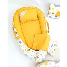 Babynest 9 Parça Set,puset Örtüsü,puset Minderi,pike,emzirme Yastığı,emzirme Önlüğü,çantalı Alt Açma