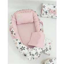 Babynest 9 Parça Set,puset Örtüsü,puset Minderi,pike,emzirme Yastığı,emzirme Önlüğü,çantalı Alt Açma