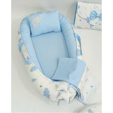 Babynest 9 Parça Set,puset Örtüsü,puset Minderi,pike,emzirme Yastığı,emzirme Önlüğü,çantalı Alt Açma