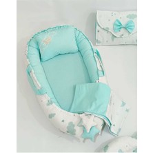 Babynest 9 Parça Set,puset Örtüsü,puset Minderi,pike,emzirme Yastığı,emzirme Önlüğü,çantalı Alt Açma