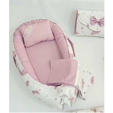 Babynest 9 Parça Set,puset Örtüsü,puset Minderi,pike,emzirme Yastığı,emzirme Önlüğü,çantalı Alt Açma