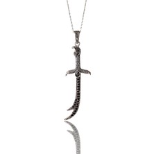 Alaja Silver Kılıç Kartal Detaylı Özel Tasarım 925 Ayar Gümüş Kolye