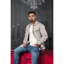 Advante Rahat Kalıp Kapak Ve Yan Cepli Astarsız Kanvas Baharlık Gömlek