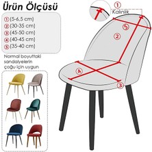 Oval Sandalye Kılıfı Retro Sandalye Örtüsü Lastikli Jakarlı Çubukdesen Tekli Küçük Boy Krem