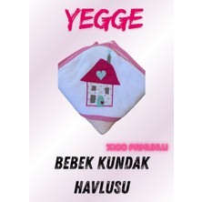 Yegge Bebek Banyo Kundağı - Pembe Bebek Banyo Havlusu - Yeni Doğan Hediyesi Kundak Havlusu