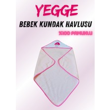 Yegge Bebek Banyo Kundağı - Pembe Bebek Banyo Havlusu - Yeni Doğan Hediyesi Kundak Havlusu