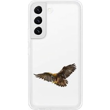 Zeyno Samsung S22 Uyumlu Uçan Kartal  Desenli Silikon Kılıf