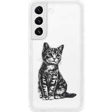 Zeyno Samsung S22 Uyumlu Yavru Kedi  Desenli Silikon Kılıf