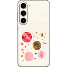 Zeyno Samsung S23 Plus Uyumlu Gezegenler  Desenli Silikon Kılıf
