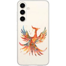 Zeyno Samsung S24 Fe Uyumlu Anka Kuşu  Desenli Silikon Kılıf