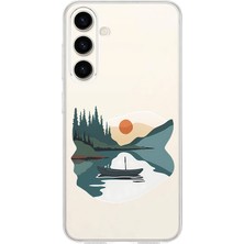 Zeyno Samsung S24 Plus Uyumlu Nehir Manzarası  Desenli Silikon Kılıf