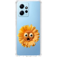 Zeyno Xiaomi Redmi Note 12 4g Uyumlu Şaşkın Çiçek  Desenli Silikon Kılıf