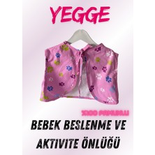 Yegge Havlulu Pembe Cepli Mama Beslenme ve Aktivite Önlüğü Bebek Önlük Bebek Ağız Havlusu