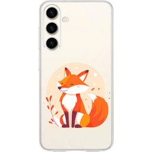 Zeyno Samsung S24 Fe Uyumlu Tilki  Desenli Silikon Kılıf