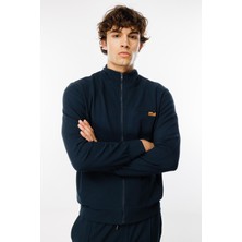 Denim Trip Regular Fit Lacivert Fermuarlı Erkek Eşofman Üstü / Sweatshirt