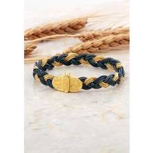 Sümer Telkari Midyat Hasırı Altın Kaplama Anadolu Motifli Örgü Gümüş Bileklik 4700