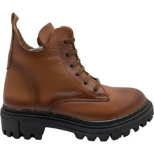 Çiğdem Kundura Gloria Paris 230012 Hakiki Deri Kadın Kısa Bot - Gloria Paris 230012 - Taba - 39