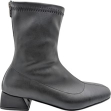 Çiğdem Kundura Solenne Kadın Topuklu Streç & Çorap Bot - Solenne - Siyah - 37