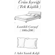 Sternen Glanz Lastikli Fıtted Tek Kişilik Yastıklı Çarşaf Seti