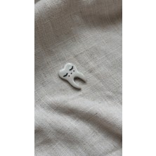 Mutlu Diş Porselen Broş -Rozet -Pin