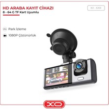 Xo 1080P Geniş Açılı 3 Kameralı LCD Ekranlı Gece Görüşlü Mikrofonlu Geri Görüş Araç Kamerası Uyumlu