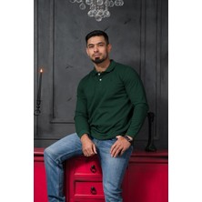 San&fa Regular Fit Polo Yaka Uzun Kol Pamuklu Baharlık Sweatshirt