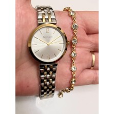 Ferrucci Çelik Klasik Model Kadın Kol Saat+Bileklik Hediyeli