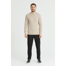 Shoppingdimoda  Pamuk, Bisiklet Yaka, Desenli Erkek Sweatshirt