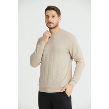 Shoppingdimoda  Pamuk, Bisiklet Yaka, Desenli Erkek Sweatshirt