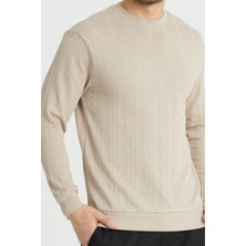 Shoppingdimoda  Pamuk, Bisiklet Yaka, Desenli Erkek Sweatshirt