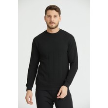 Shoppingdimoda  Pamuk, Bisiklet Yaka, Desenli Erkek Sweatshirt