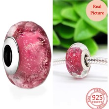 Hector Co Jewellery 925 Ayar Pembe Murano Cam Charm