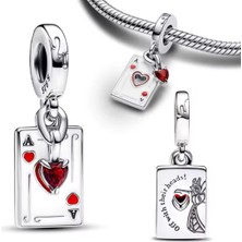 Hector Co Jewellery 925 Ayar Gümüş Disney ''kötüler'' Kupa Kızı Çift Sallantılı Charm