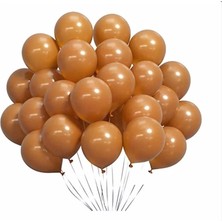 Papatya Süs Evi Lateks Mat Balon 50 Adet Sütlü Kahve Balon