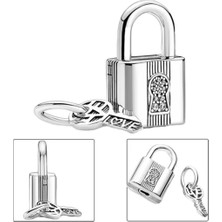 Hector Co Jewellery Kilit ve Anahtar Sallantılı Gümüş Charm