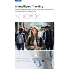 Tokqı 360 Derece Otomatik Yüz Takipli Tripodlu Bt 5.0 Selfie Gimbal