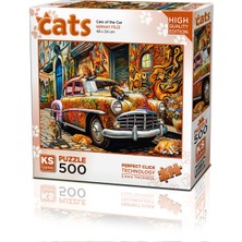 KS Games Cats On The Car 500 Parça Puzzle