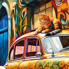 KS Games Cats On The Car 500 Parça Puzzle