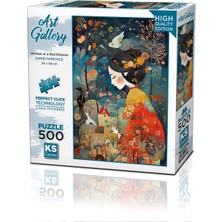 KS Games A Woman In Red Kimono 500 Parça Puzzle