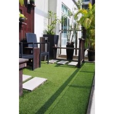 Türk Grass Dekoratif Yeşil Suni Bahçe Balkon Teras Yapay Çim Halı 20 mm 50 x 80 cm