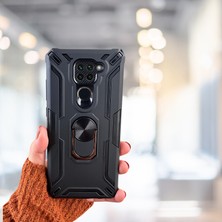 Pazarella Xiaomi Redmi Note 9 Yüzüklü Standlı Tlp Tank Kılıf  (Armor Mılıtary Case)