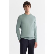 AVVA Erkek Nil Yeşili Yüksek Bisiklet Yaka Rayon Triko Regular Fit Kazak A42Y5001