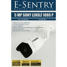 E-Sentry Kamera 5mp Sony Lens 1080P Full Hd Gece Görüşlü Su Geçirmez Güvenlik Kamerası