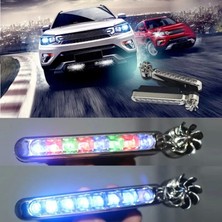 Çerçici Rgb Rüzgar Enerjisi Ile Çalışan Oto LED Çakar Lamba ( 2 Li Set )