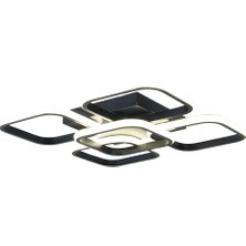 TT Aydınlatma TT302-4+1-SY Kare Tt Aydınlatma Mat Siyah Plofonyer 5 Li LED Avize