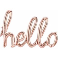 Parti Sürprizi Rose Gold Renkli El Yazı Şekilli Folyo Balon 100 x 55 cm 1 Adet